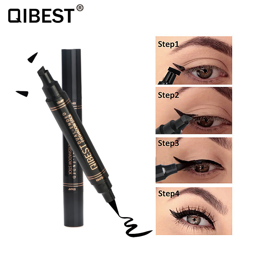 Qibest - Double Headed Wing Stamp + Eye Liner