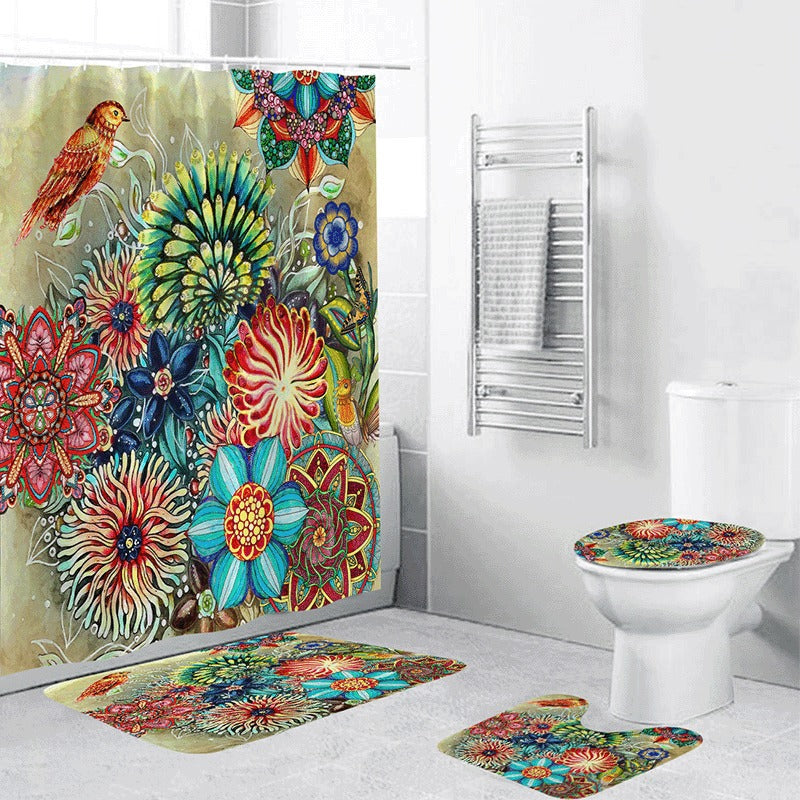 Bohemian Style - 3D Polyester Waterproof and Mold Proof Bathroom Sets