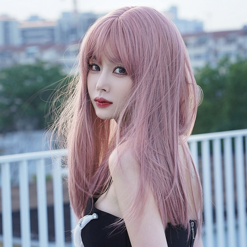 Metallic Pink - Long Synthetic Fashion Wig