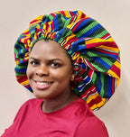 Duma Mbilli - XL Silk Lined African Print Bonnet