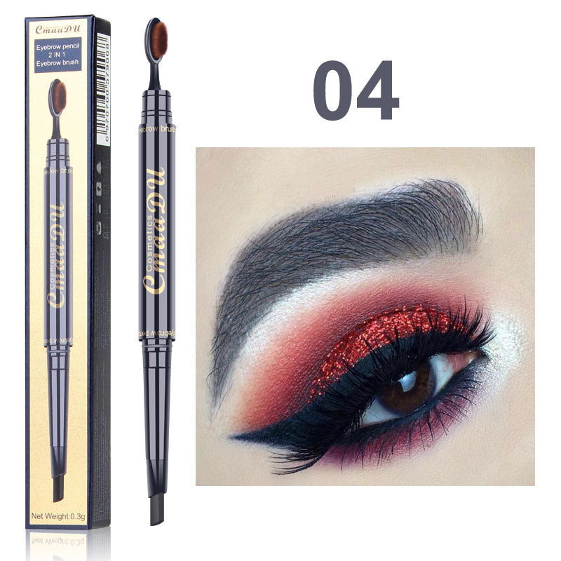 CmaaDu - 2 In 1 Eyebrow Pencil & Brush