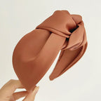 Fashionable Tie -  Wide Edge Satin Fabric Headband