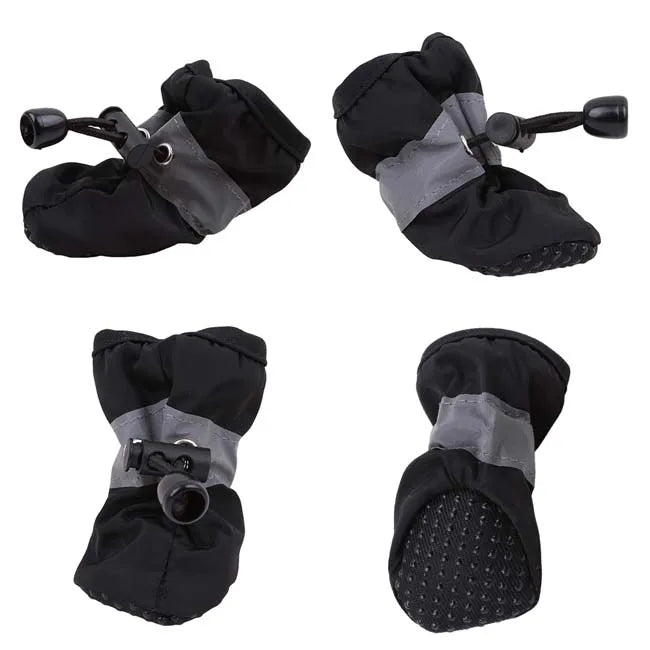Pet Shoes - 4 Piece Pet Shoes Anti-slip Pet Booties