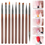 9PCS UV Gel Nail Brush Set