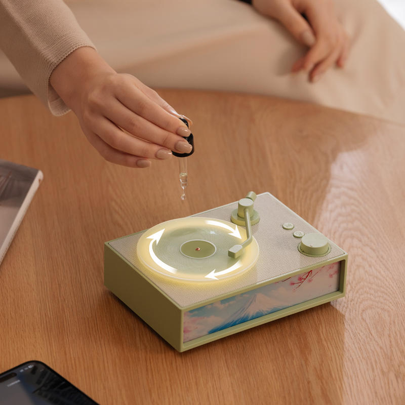 Turntable - Wireless Bluetooth Speaker Ambient Light Aromatherapy Diffuser (High-Quality Sound)