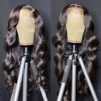 Black - Long Body Wave Synthetic Wigs for Middle Part 14” - 26”