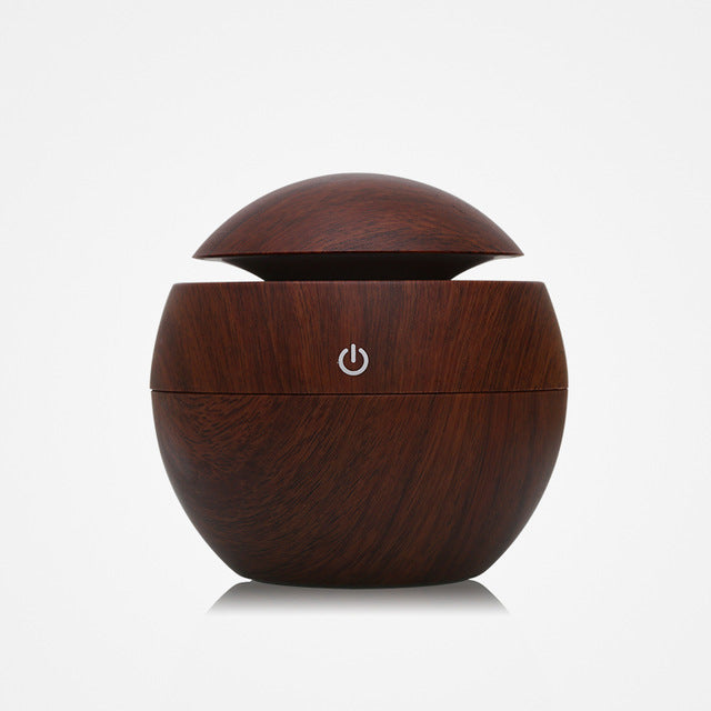 Natural Wood - Ultrasonic 7 Color LED Humidifier & Aromatherapy Diffuser
