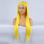 Yellow - Goddess Wig Natural Realistic Chemical Fiber Front Lace 16”-26”