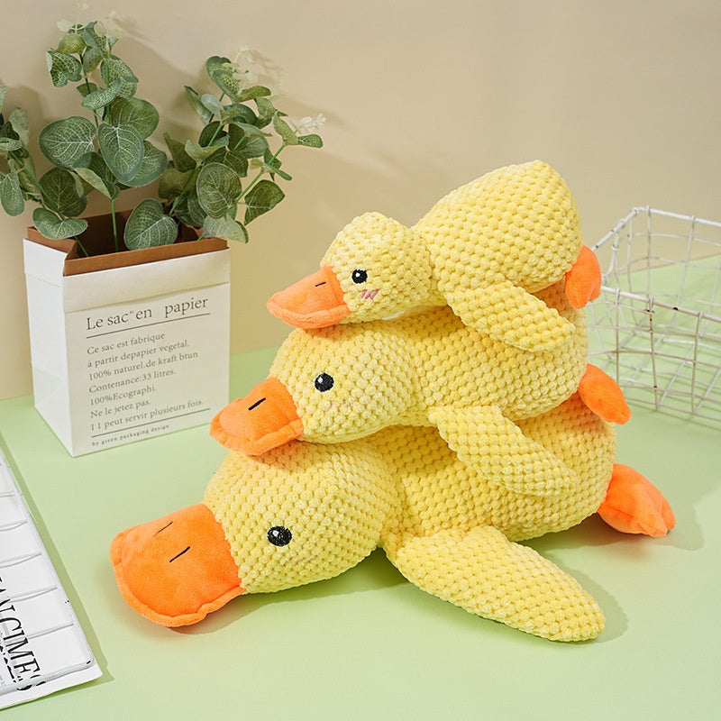 Dog’s Plush Companion - Duck Toy for Biting and Teeth Cleaning with Sound