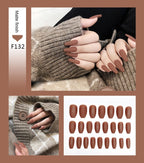 Artificial Coffin Press On Nails Long with Glue