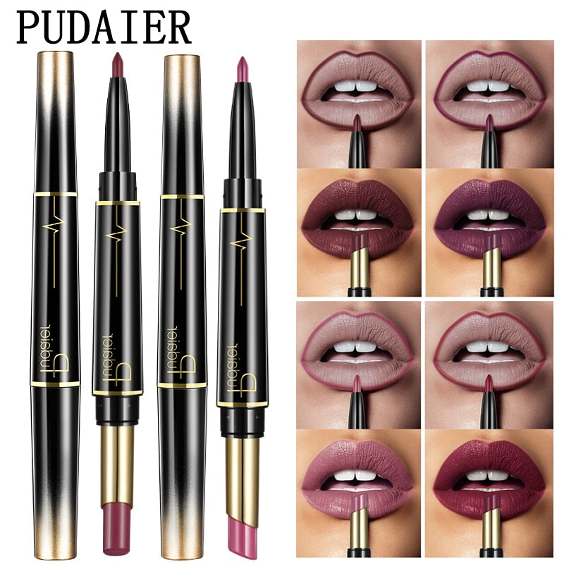 Pudaier - Matte Double Ended Lipstick & Lip Liner