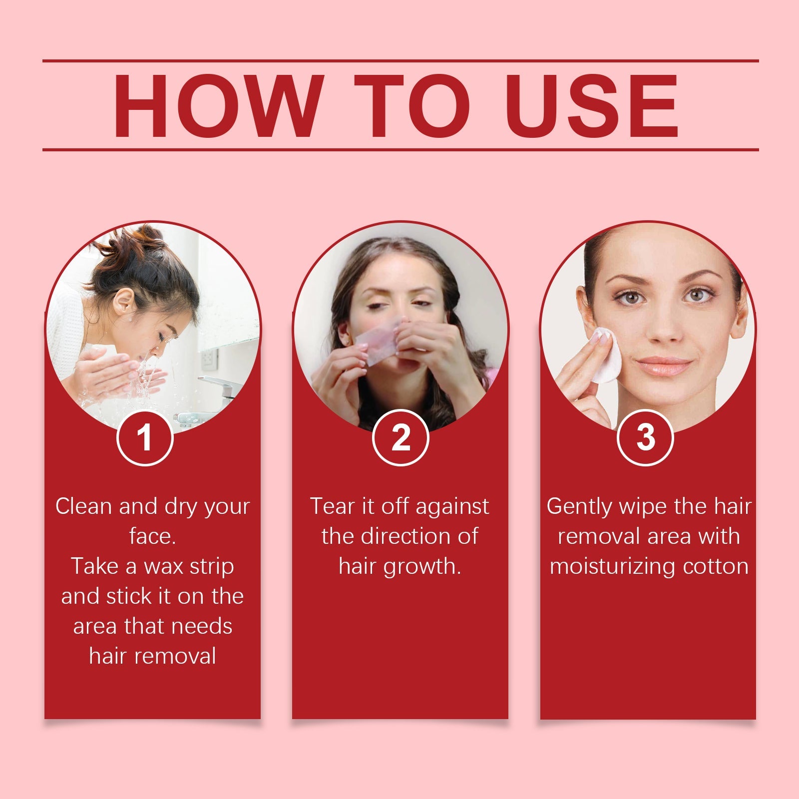 Ouhoe - Rose Facial Hair Wax Strips