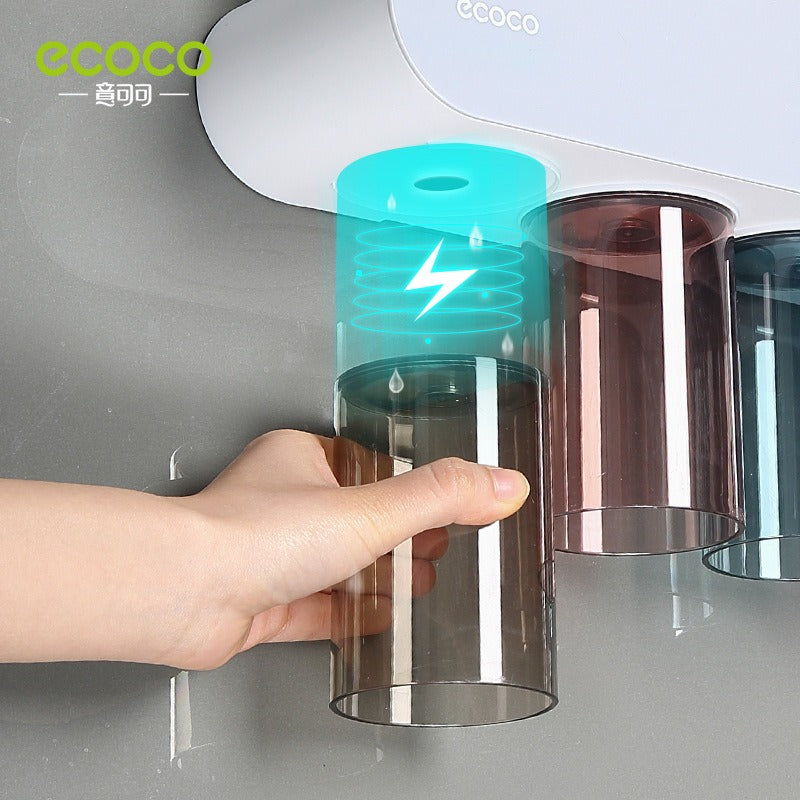 Ecoco - Wall Mounted Multi Toothbrush Holder