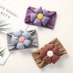 Flower Baby - Jacquard Nylon Soft Wide-Brimmed Baby Headband