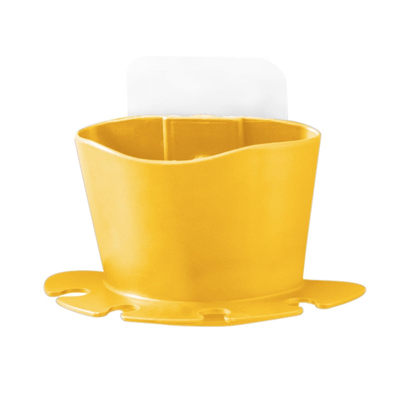 Toothbrush & Toothpaste Holder - Non-Perforated Wall Mounted Multifunctional Rack