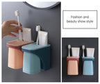 Toothbrush Holder - Mounted Toothbrush & Cup Holder
