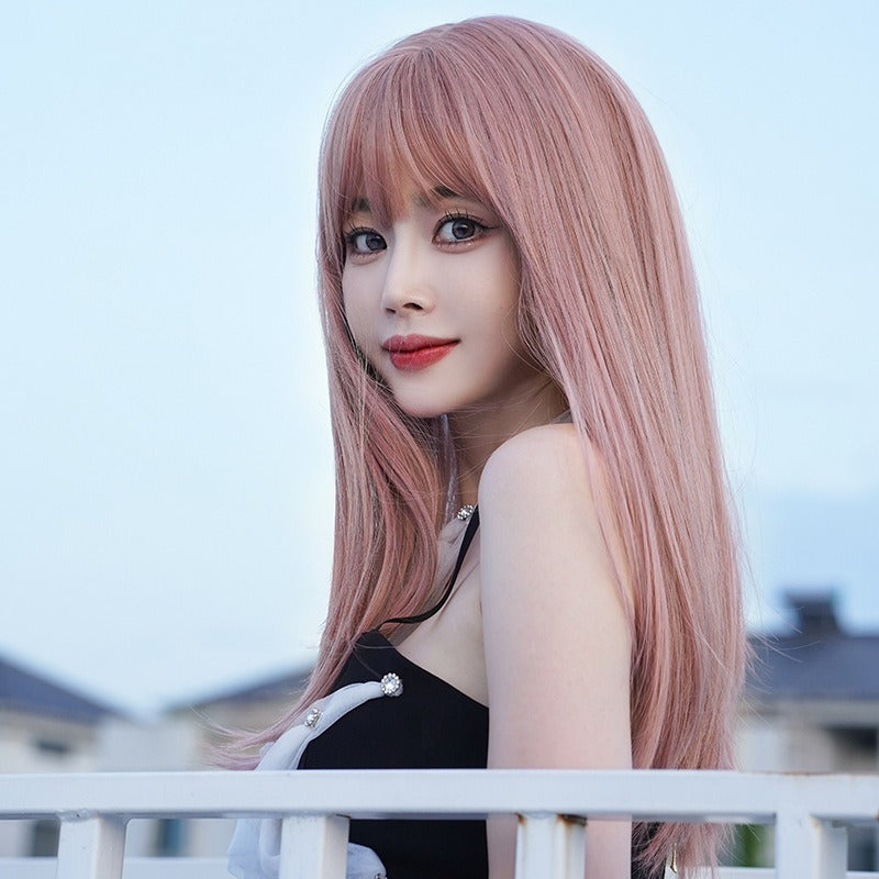 Metallic Pink - Long Synthetic Fashion Wig
