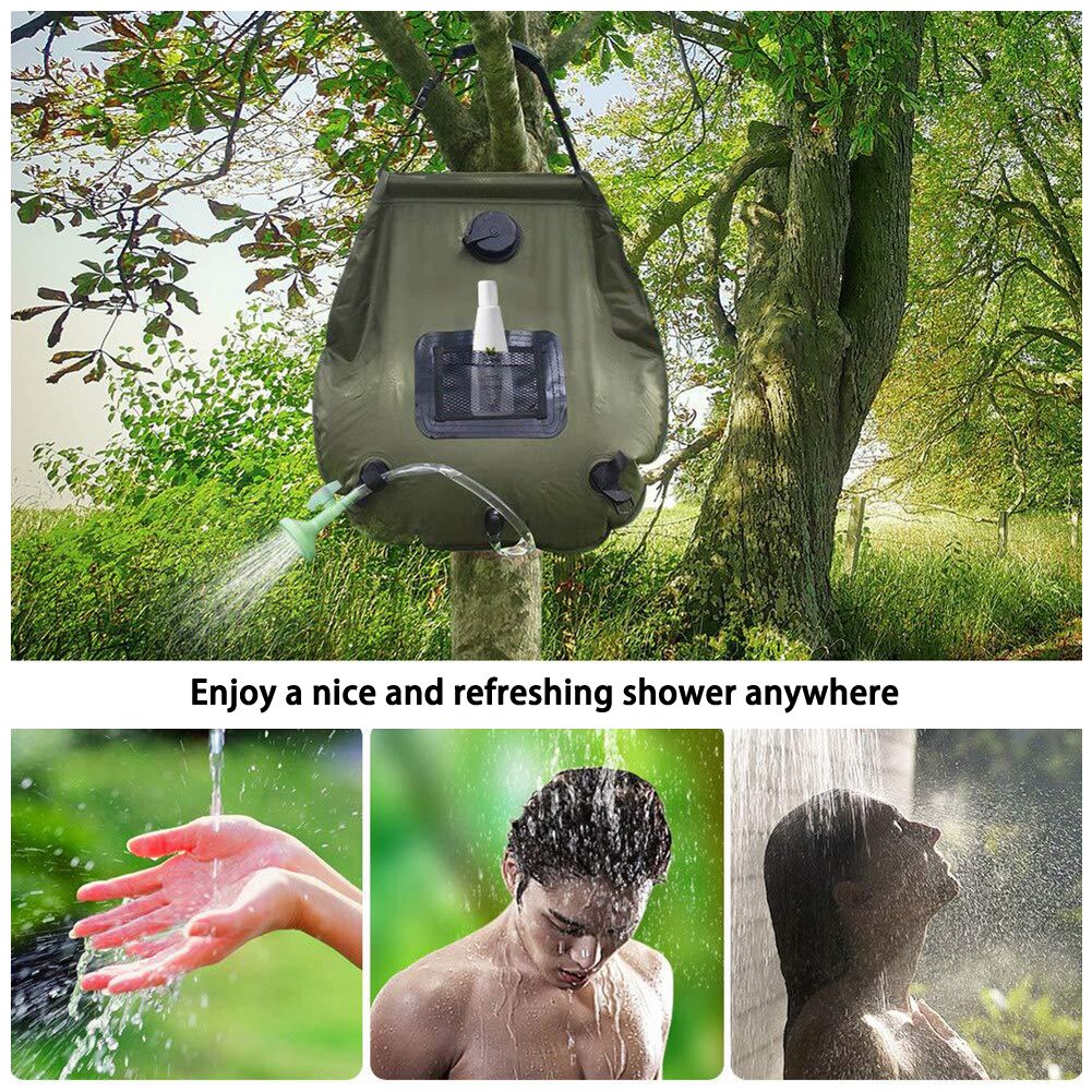 Portable Shower - 20L Summer Campers Sun Absorb Portable Shower Bag
