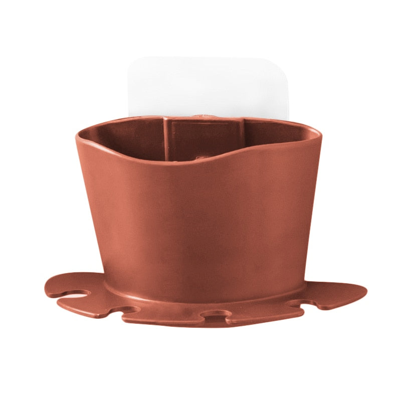 Toothbrush & Toothpaste Holder - Non-Perforated Wall Mounted Multifunctional Rack