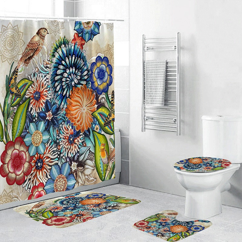 Bohemian Style - 3D Polyester Waterproof and Mold Proof Bathroom Sets