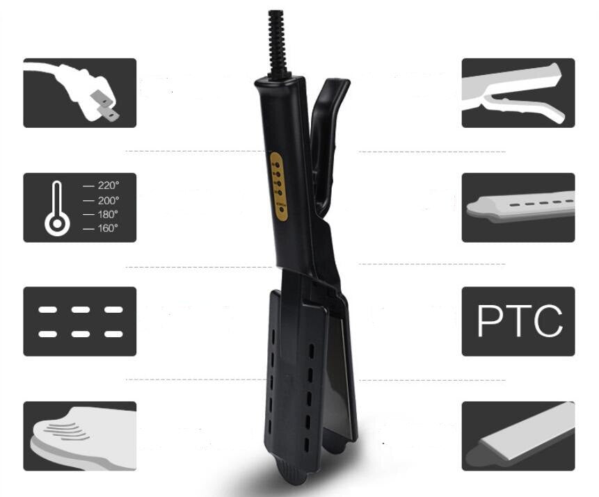 Four-Gear Temperature Adjustment Ceramic Tourmaline Ionic Flat Iron