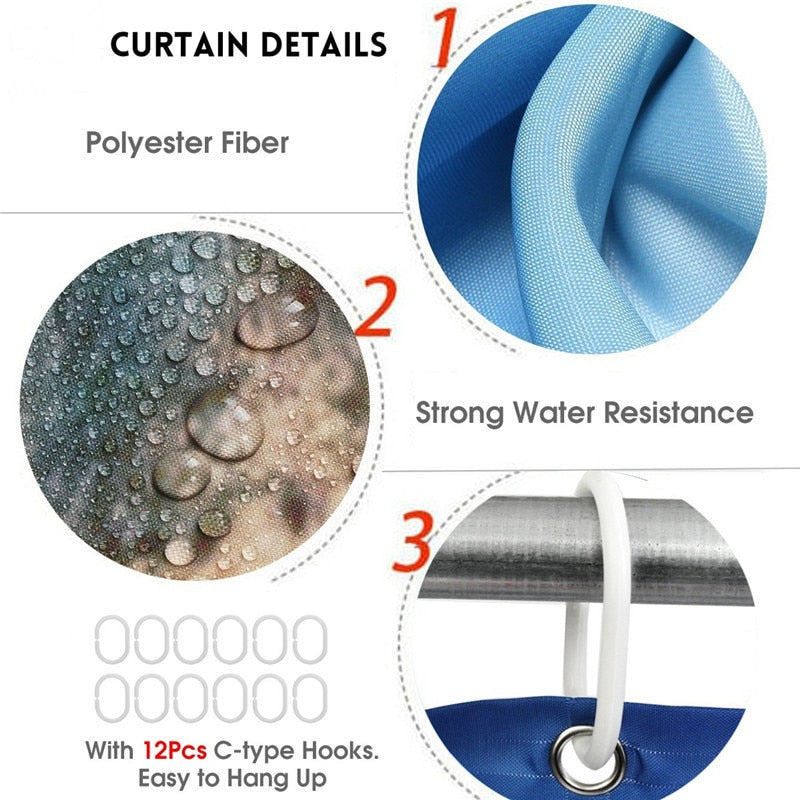 Roses & Butterflies - HD Polyester Waterproof Bathroom Sets