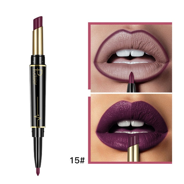 Pudaier - Matte Double Ended Lipstick & Lip Liner