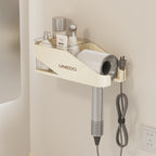 Cream - Hair Dryer Storage Rack