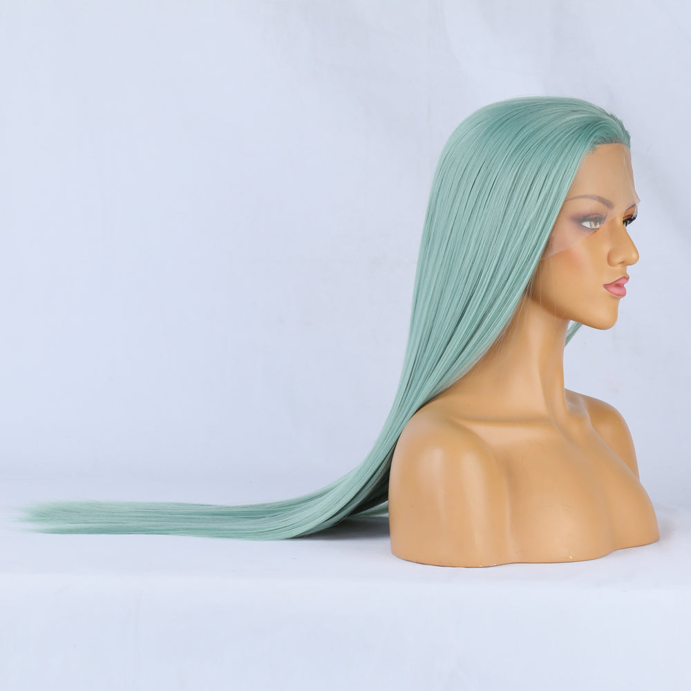Teal - Goddess Wig Natural Realistic Chemical Fiber Front Lace 22”-26”