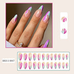 Nail Art - Mid Length Almond Nails (10 Sets/Multi Option)