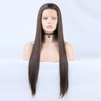 Dark Brown - Goddess Wig Natural Realistic Chemical Fiber Front Lace 22”-26”