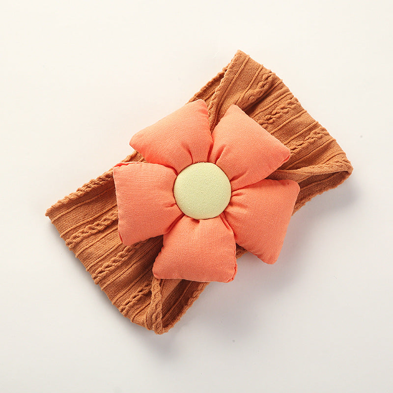 Flower Baby - Jacquard Nylon Soft Wide-Brimmed Baby Headband