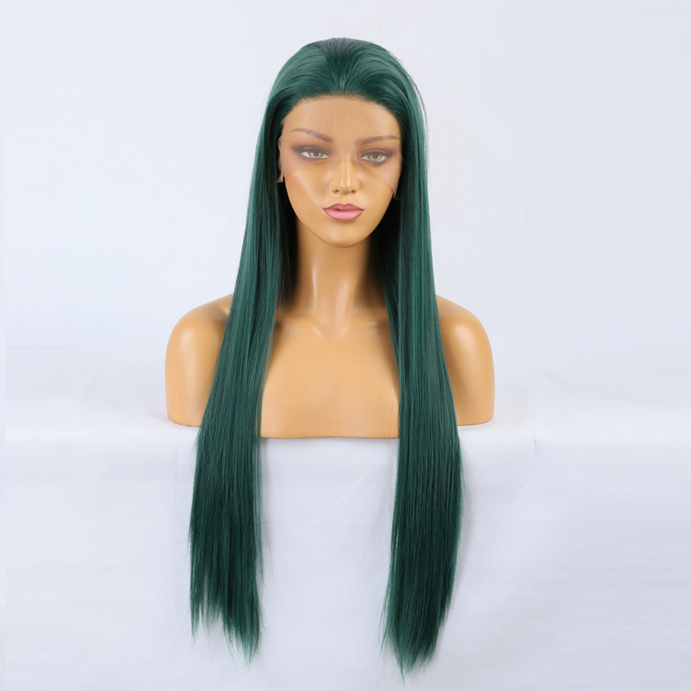 Green - Goddess Wig Natural Realistic Chemical Fiber Front Lace 14”-26”