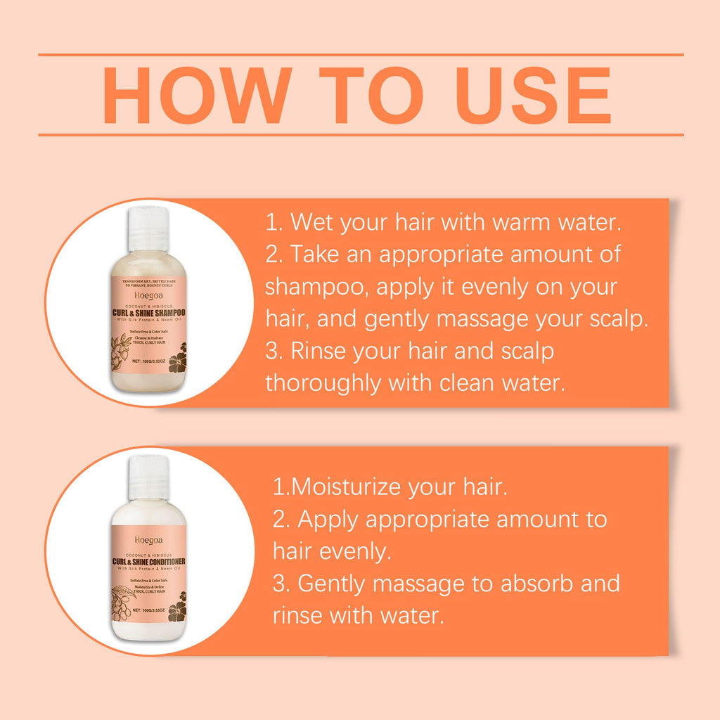 Hoegoa - Curl & Shine Coconut Shampoo & Conditioner