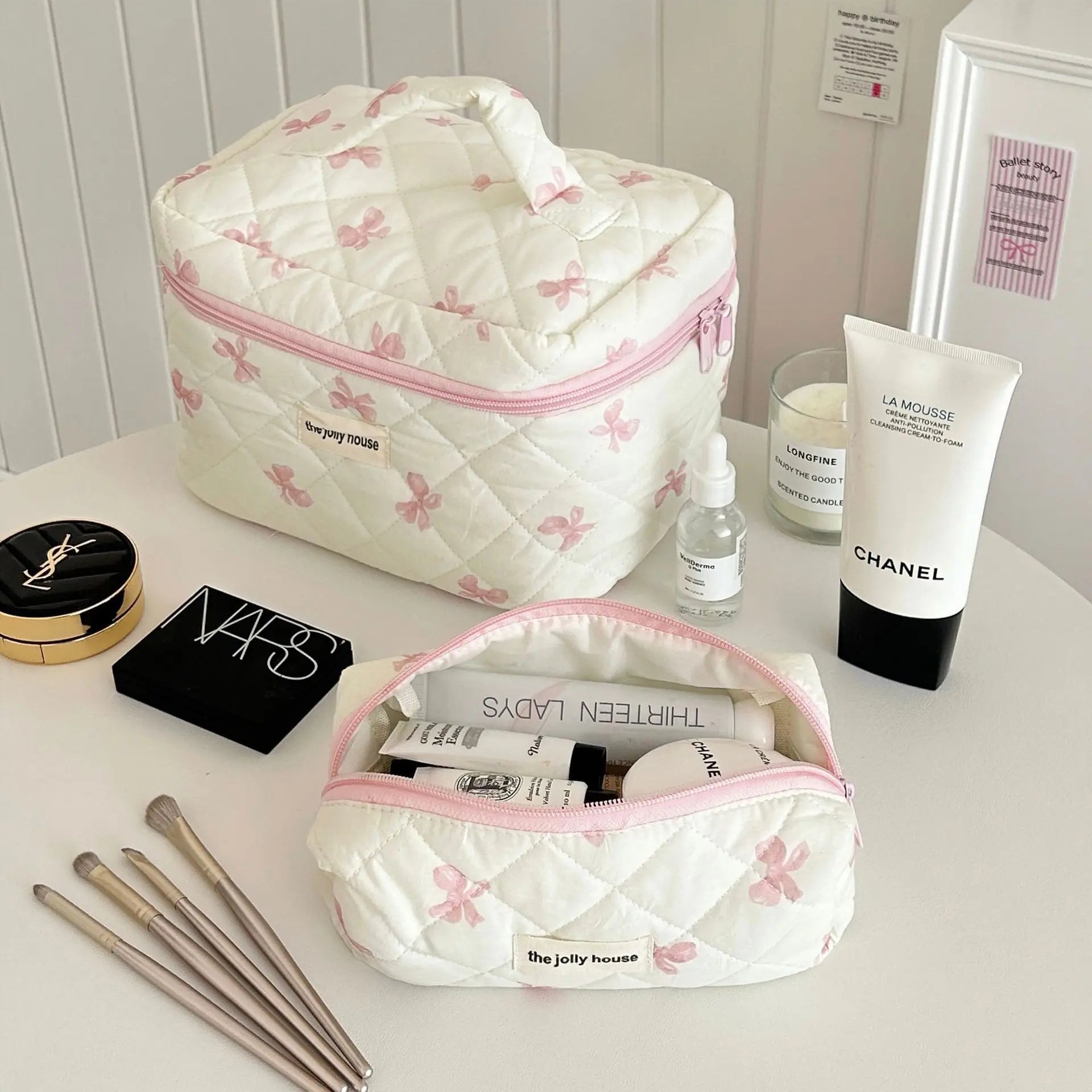 Bow - Makeup Bag & Toiletry Set