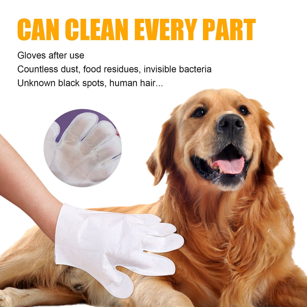 Yegbong - Pet Wash-Free Herbal Gloves, Cleaning Wipes No-Bath No-Wash Non-Woven Gloves