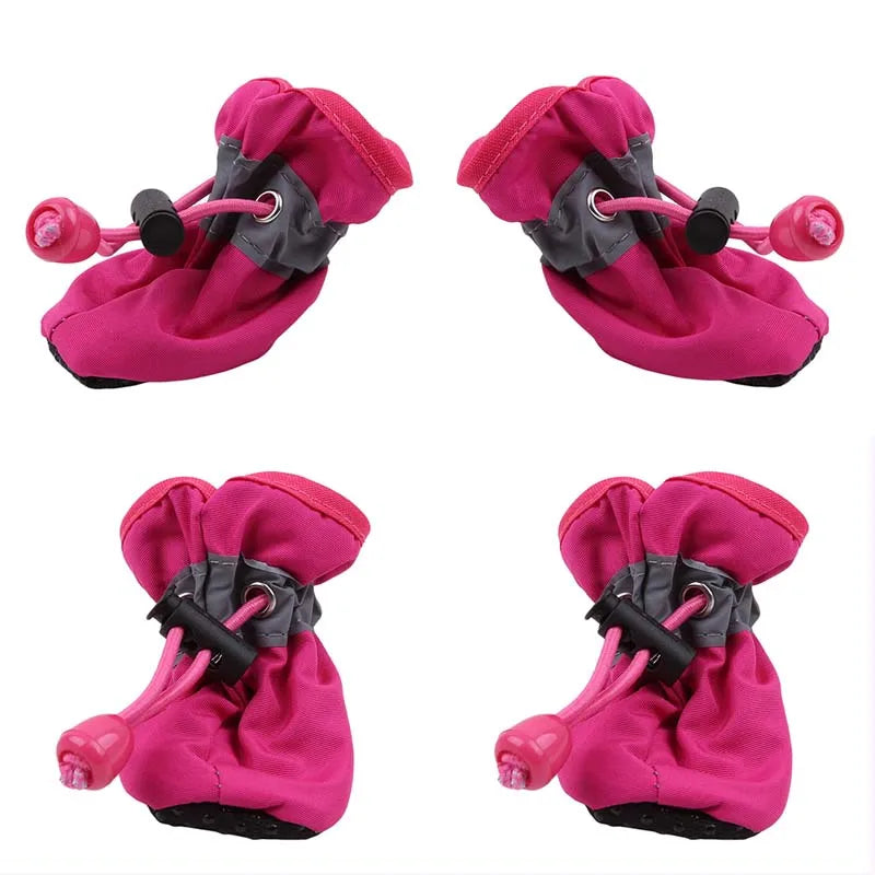 Pet Shoes - 4 Piece Pet Shoes Anti-slip Pet Booties
