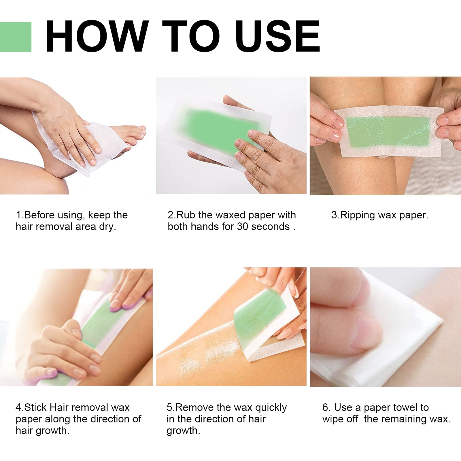 Eelhoe- Full Body Hair Removal Wax Strips