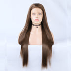 Basic Brown - Goddess Wig Natural Realistic Chemical Fiber Front Lace 22”-26”