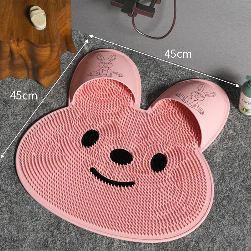 Sili-Rabbit Foot Scrubber & Anti-Slip Bath Mat