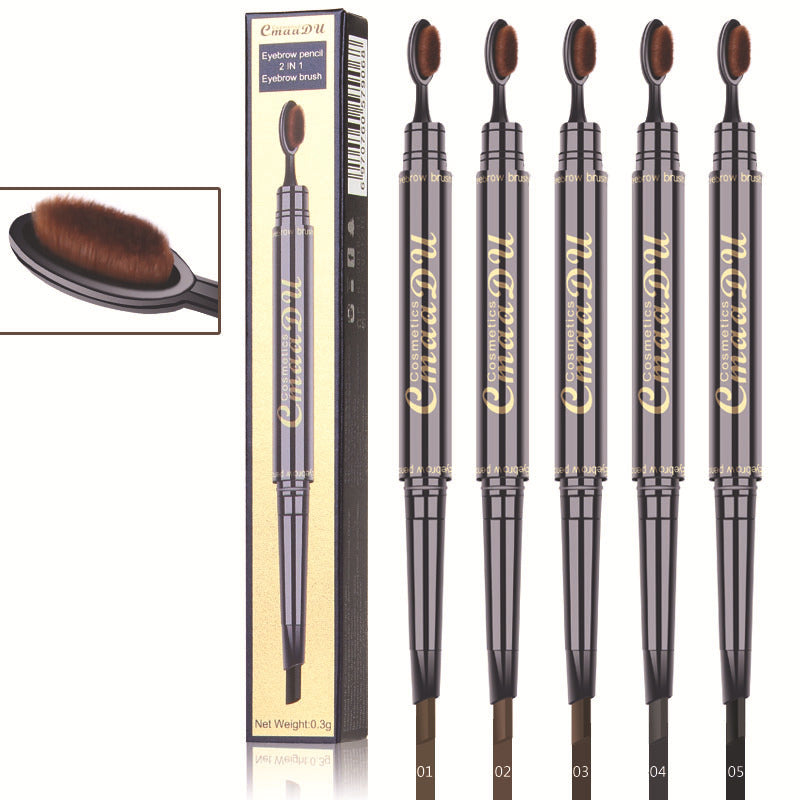 CmaaDu - 2 In 1 Eyebrow Pencil & Brush