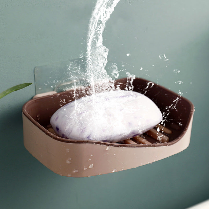 Contrast Color Drain Double Layer Soap Box