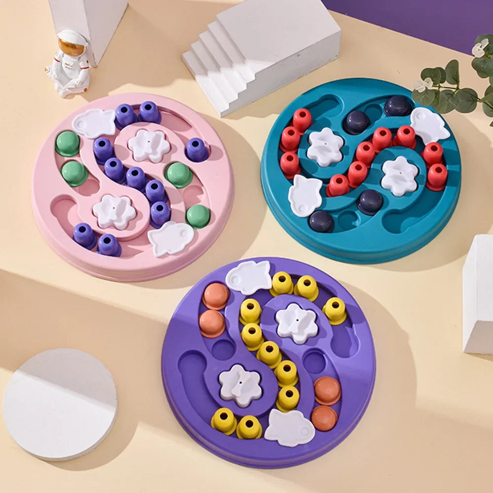 Pet Mental Stimulation Feeders - Puzzle Slow Food Dispenser Non Slip Bowl For Pets