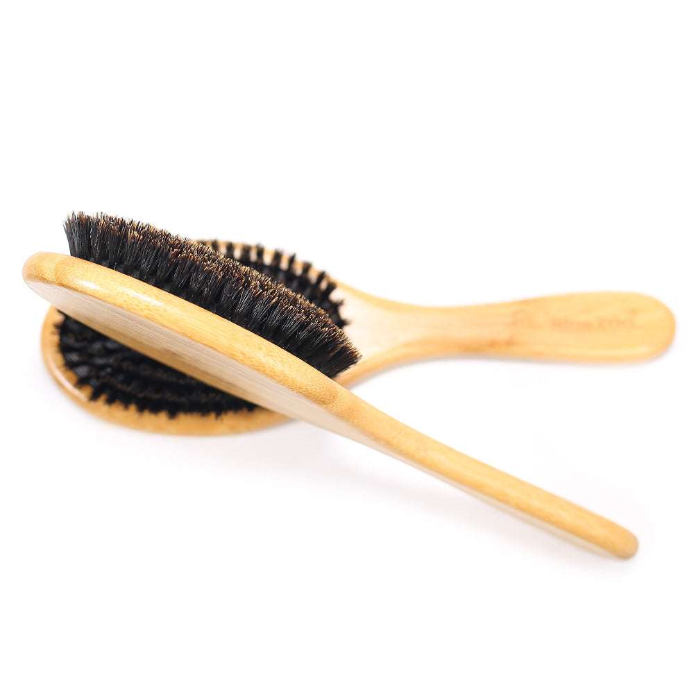 BlueZOO - Bamboo Black Boar Bristle Brush