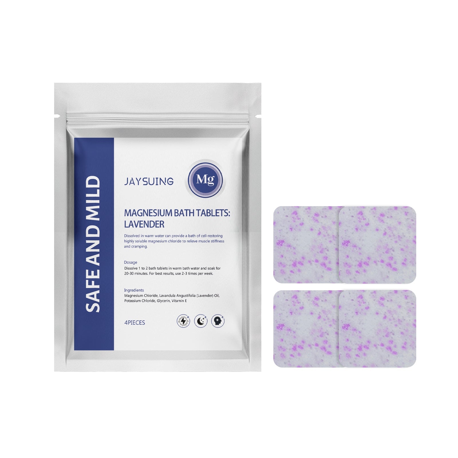 Jaysuing - Lavender Essential Oil Magnesium Bath Tablets