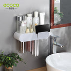 Ecoco - Wall Mounted Multi Toothbrush Holder