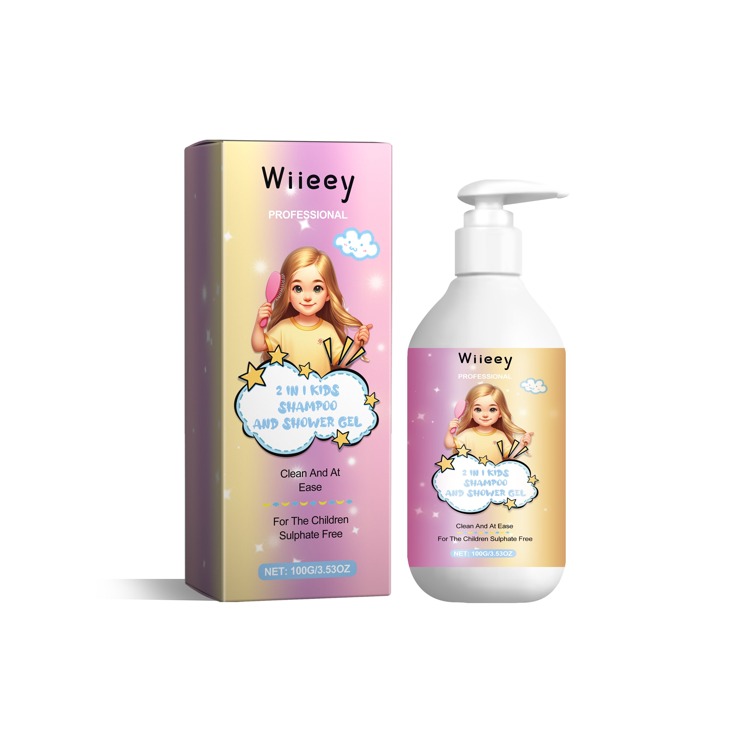 Wiieey - 2 In 1 Kids Shampoo And Shower Gel