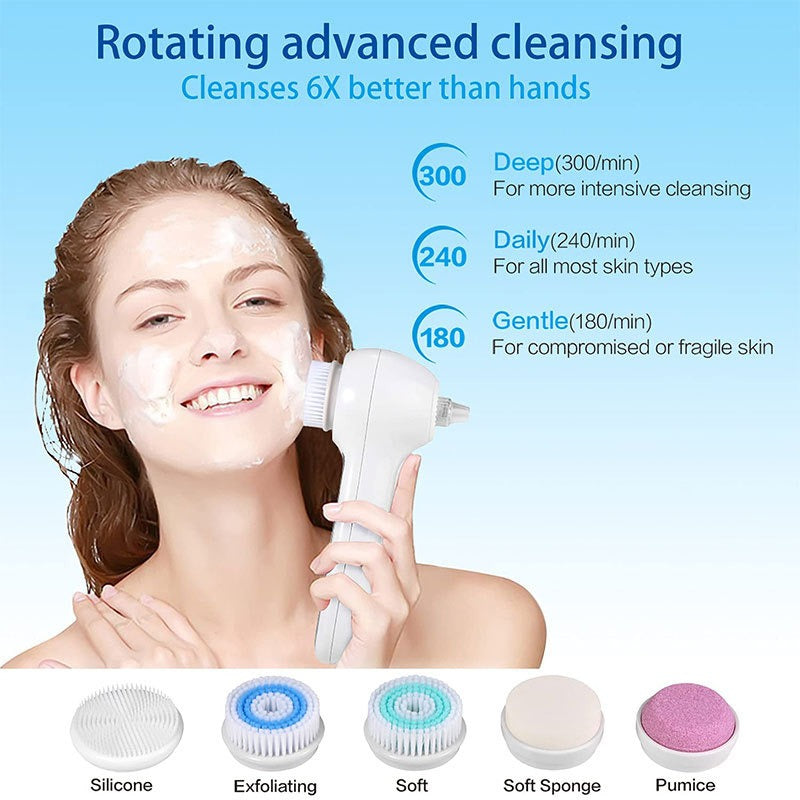 3 In 1 Electric Sonic Facial Blackhead Remover & Cleaner with Charging Stand
