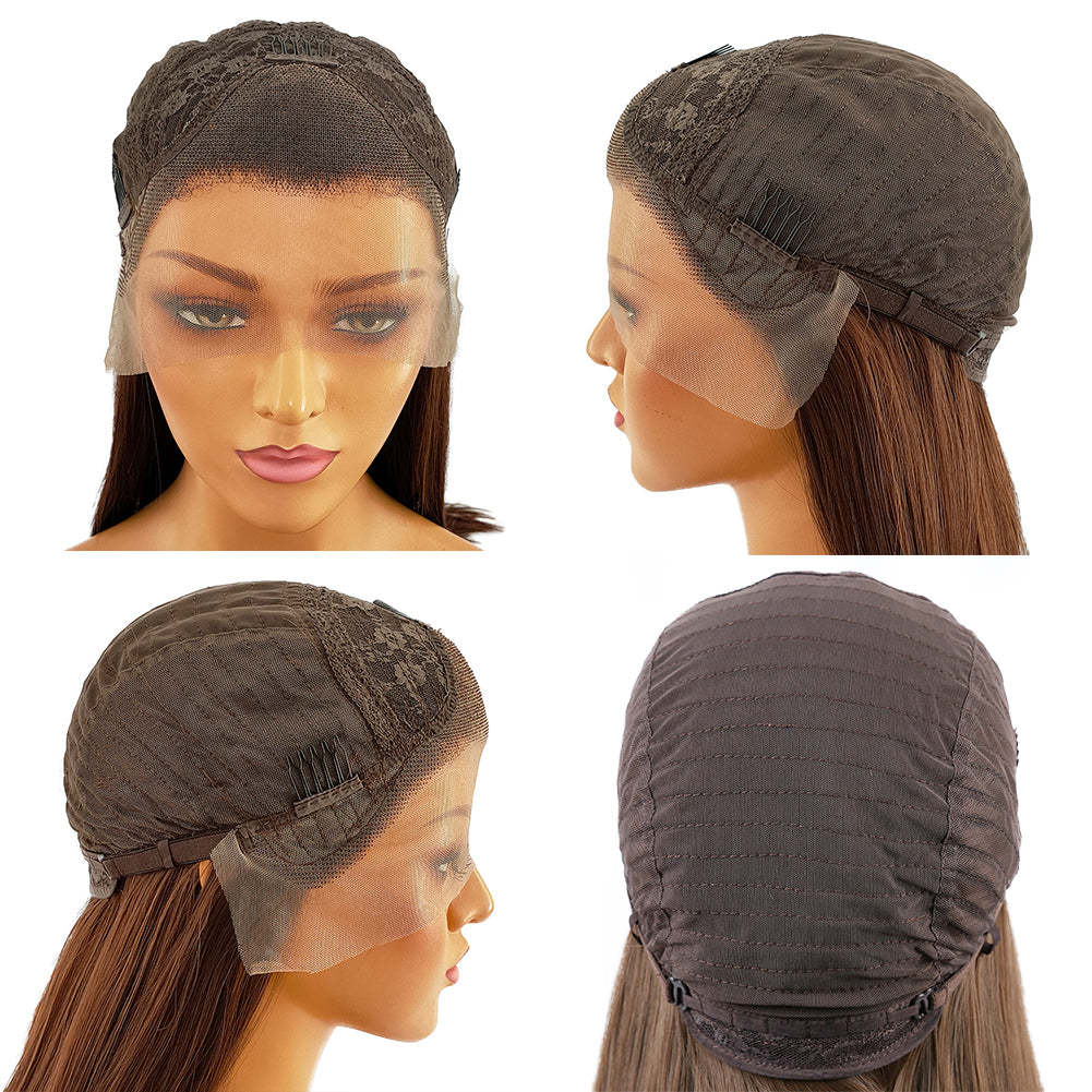 Black - Kinky Wave Small Volume Women's Chemical Fiber Front Lace Wig 16”-26”
