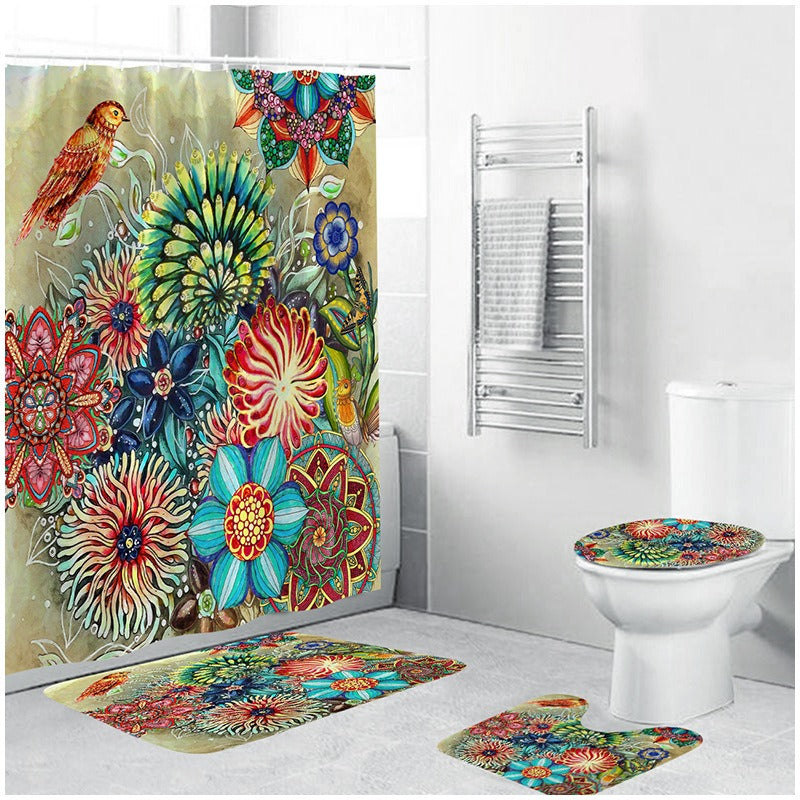 Bohemian Style - 3D Polyester Waterproof and Mold Proof Bathroom Sets